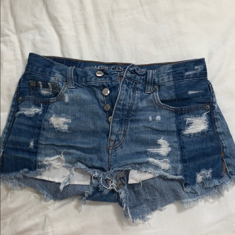 American eagle patchwork denim shorts